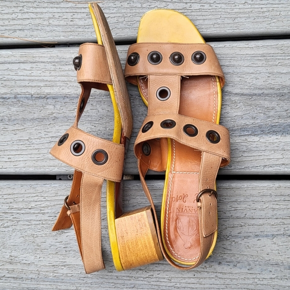 Lanvin Size 41/ Size 10 Sandals, tan leather - Picture 4 of 6